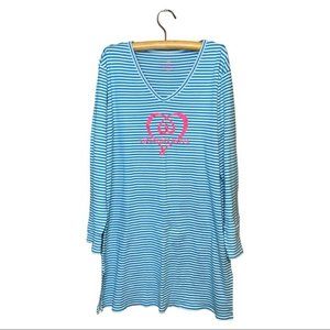 Victoria’s Secret Blue Striped Tshirt Night Dress